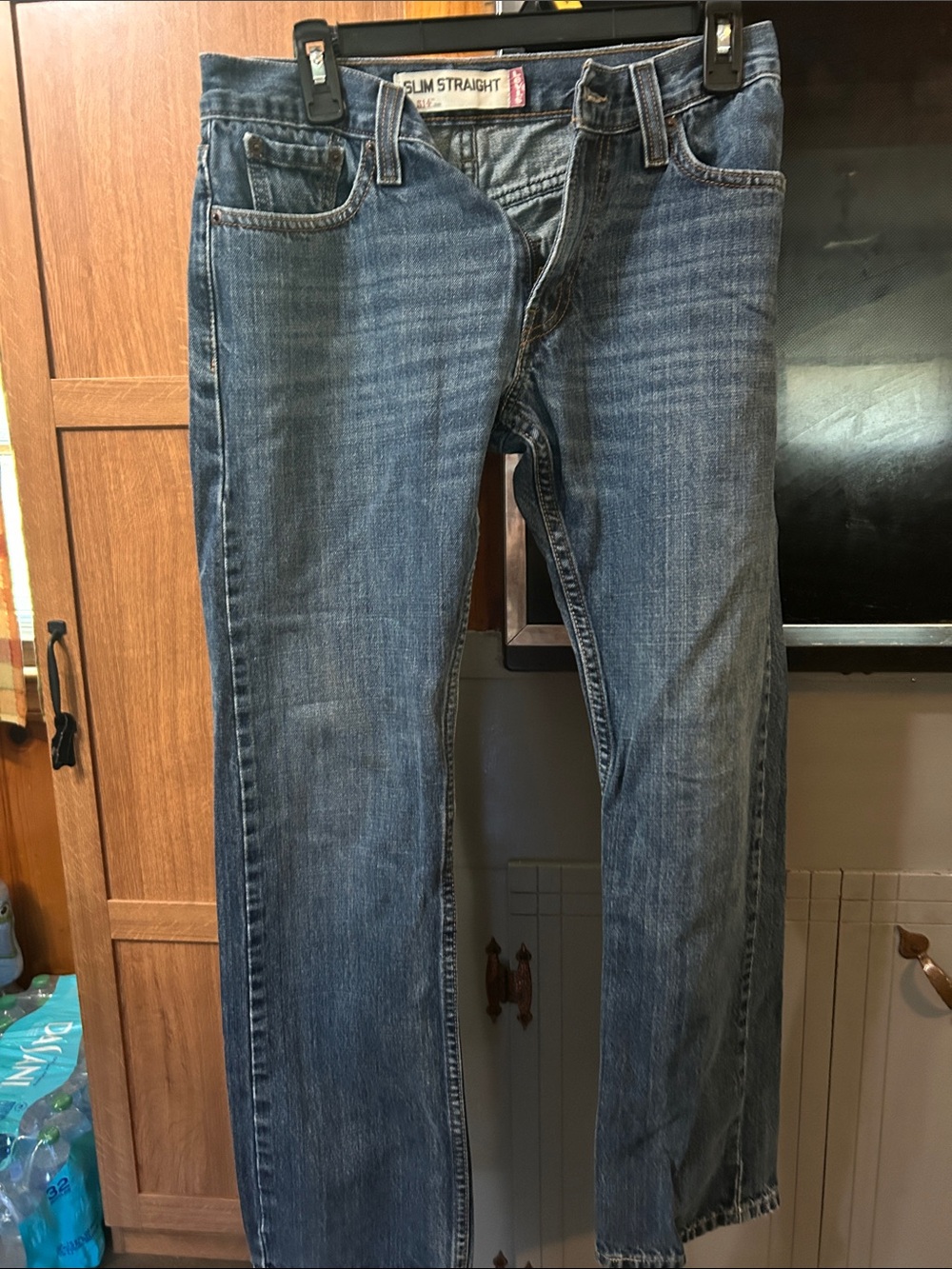 Levi's Straight-Leg Jeans in Blue Denim